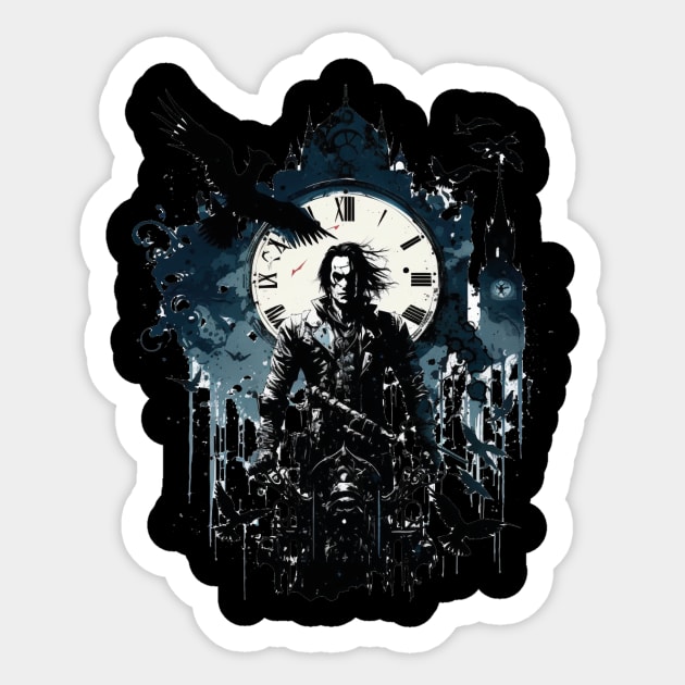 the crow Sticker by horrorshirt